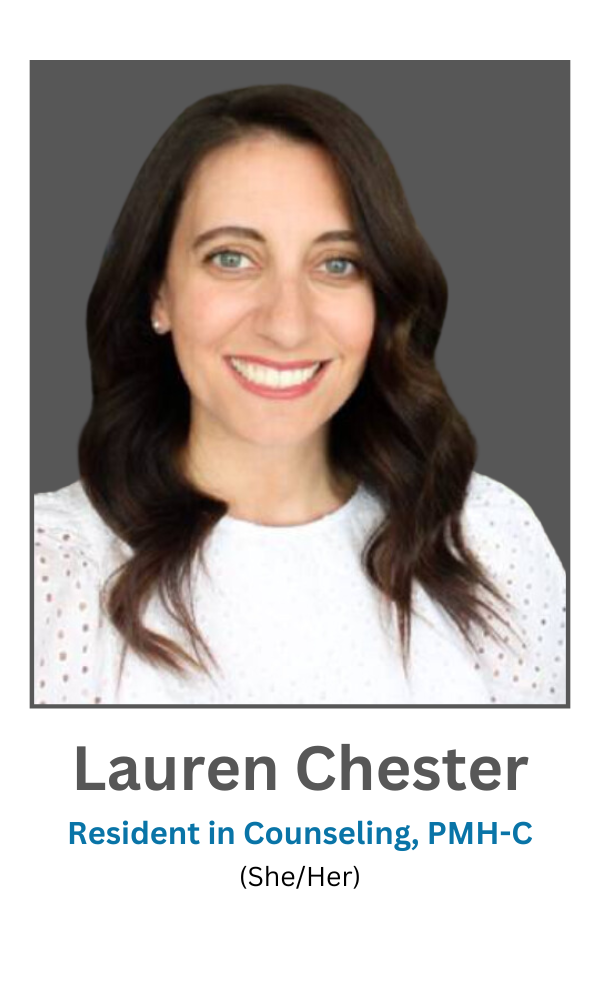 Lauren Chester, Resident in Counseling, RIC,PMH-C, Hilltop Counseling, Virginia Beach