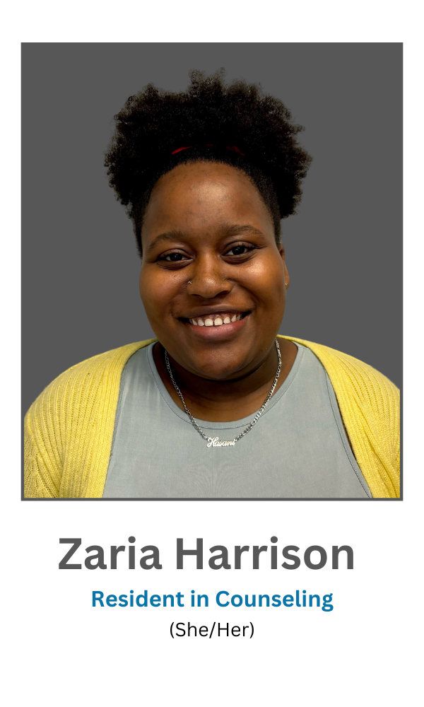 Zaria Harrison, Resident in Counseling, RIC, Hilltop Counseling, Virginia Beach